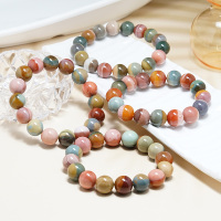 直播看货50元￥50 精品天然阿拉善玛瑙彩玉手链马卡龙幻彩莫兰迪糖豆奶昔色手串手链