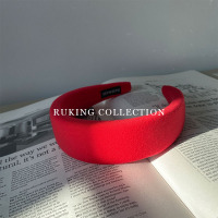 大红色 增加氛围感,美 宽边发箍女洗脸高颅顶海绵发捆洗脸头箍秋冬头饰压发卡发带发饰