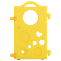 黄色 围栏黄1片送卡扣 儿童游戏围栏室内家用栅栏宝宝婴儿安全爬行垫学步围挡玩具防护栏