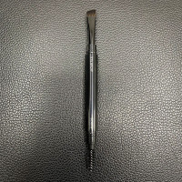 双头眉刷(带盖) 人造纤维 迷你双头眉刷扫眉带盖扁头斜角便携眉粉专用刷螺旋刷眉毛刷野生眉