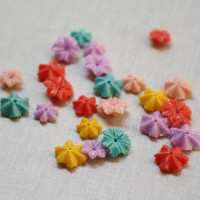 A:8mm混色 20个/包 8mm 10mm12mm 合成珊瑚花托 多色 diy手链项链配件