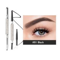 01# 2.5g Starry sky silver tube eyebrow pen double head dizz