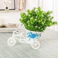 浅紫色 米兰草小花车 假花摆件小型餐桌摆设花室内花艺装置客厅塑料车装饰仿真家居饰品