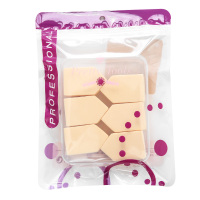 小房子6枚装 果冻粉扑 盒装海绵粉扑干湿两用粉饼扑粉底BB霜化妆棉扑 遇水变大