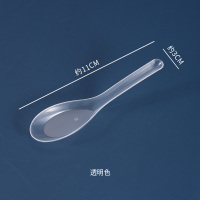 透明:600支 103加厚款 勺子一次性餐具商用塑料汤勺外卖打包快餐勺调羹汤匙饭勺透明大勺