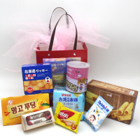 套餐五 男女通用 (红色)手礼袋 诞生礼伴手礼百日宴喜饼喜蛋成品生日满月宝宝周岁回礼十岁庆生礼