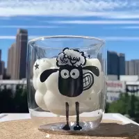 小羊肖恩玻璃杯彩盒装 双皮奶杯子玻璃小羊肖恩双层耐热防烫水杯礼物杯子高颜值女生杯子