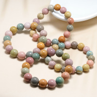 直播看货10元 天然阿拉善玛瑙原创设计彩玉糖豆手串佛珠手链彩虹奶昔色玉化老料