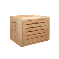 货号JSZB18实木无漆 路由器收纳盒实木插排插座电源线收纳箱无线wifi光猫机顶盒置物架