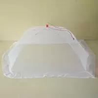 白色/纯色/长110宽60 伞罩式婴儿童蚊帐免安装带支架婴儿床儿童折叠小孩防蚊罩无底蚊帐
