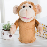 猴子 狐狸老虎狮子鲨鱼猴子狗幼儿园动物手偶手套嘴巴能动安抚套手玩偶