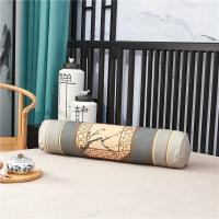幽梅[圆柱形] 15*60cm 抱枕套[不含芯] 大号圆柱形靠枕长条抱枕中式客厅沙发腰垫圆形枕头含芯可拆洗夹腿
