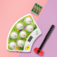 单锤经典白鼠/4档速度/每档9关[送电池] 贝乐星七彩灯光音效幼儿童电动打地鼠玩具计分闯关游戏机益智敲打