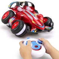 红色 1组充电电池+USB充电 翻滚特技车翻斗车遥控车越野遥控汽车模充电动赛车儿童玩具车男孩