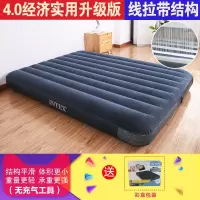 [耐磨保暖加固版-绿色]无气泵(可用吹风机冷风充气) 76x191x25cm INTEX充气床垫双人家用折叠床 气垫床单