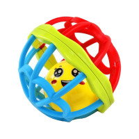 小号软胶手抓球(9.5cm) 婴幼儿手抓摇铃健身益智软胶球铃铛响铃可咬玩具婴儿宝宝早教玩耍