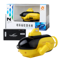 迷你四通道潜水艇(颜色随机) 官方标配+送普通电池2节 遥控船高速快艇儿童电动鱼缸浴缸摇控潜水艇赛艇游艇玩具