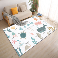 海洋动物-PUD100137 80*120CM 儿童地毯家用pvc免洗地板垫卧室防滑垫爬行垫加厚客厅大面积地垫