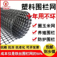 1.0米高3厘米孔1.0厚10米长 送绑丝手套 塑料网格防护网鱼塘养殖网菜园栅栏户外拦鸡网漏粪脚垫养鸡围栏网