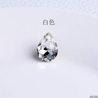 水滴白色 肚脐贴装饰钉无洞饰品假贴脐钉无需穿孔的水晶钻肚脐环女性感舞眼