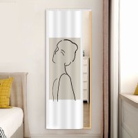 线的艺术1 宽30cm×120cm高[送粘贴轨道] 镜子遮挡帘衣柜门帘遮丑防尘帘免打孔滑轨式书柜鞋柜布帘子魔术贴