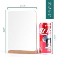 [竖版小号 超清镜面 ]. 可折叠 木质大号化妆镜子台式桌面便携折叠小宿舍学生可立办公室女ins风