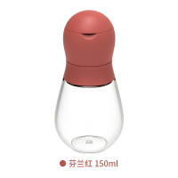 红色 厨房调料研磨器手动可调磨胡椒粉芝麻粉神器玻璃调料瓶椒盐碾磨瓶