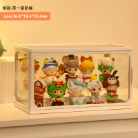 [1个装/仙女白/小号带一层阶梯]送手办粘胶DF211-T 轻奢玻璃盲盒收纳展示架亚克力寝室乐高别墅娃娃手办透明亚加丽加