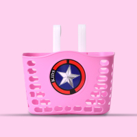 粉色 儿童自行车车筐网篮童车挂筐车篮滑板车前车筐平衡车单车配件大全