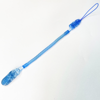 1条装 蓝色 婴儿宝宝牙胶磨牙棒防掉链挂绳硅胶安抚奶嘴链可咬玩具