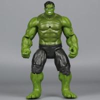 可动绿巨人 胸口可发光 袋装 高约18CM [国产优质版 !!] 反浩克装甲钢铁侠MK44可动发光机器人合金属机