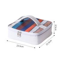 方形皮革饭盒包 皮革妈咪包今年时尚保温袋大容量保鲜母婴手提双肩包多功能妈咪袋