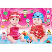 S1 画像宝宝图片墙贴备孕卧室龙凤胎漂亮宝宝贴画双胞胎海报可爱婴儿