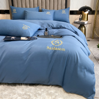 宾利蓝 床单款三件套:1.2米床(适合150x200cm的被子) 水洗棉磨毛四件套夏季薄款被套床单床上三件套轻奢高级感床