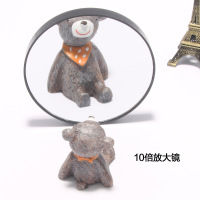 黑色 嫁接睫毛放大化妆镜子 5倍放大 吸盘式镜子