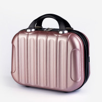 金色 14寸[15天退换货+终身保修] 韩版行李箱女20登机拉杆箱16迷你手提化妆箱24密码箱28拉杆箱LOGO