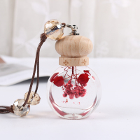 大红永生花香薰 古龙 女神款永生花汽车香水挂件 高档 持久 淡香车内香薰精油吊坠礼物