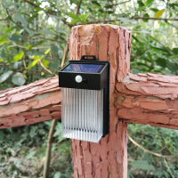 太阳能50led方块感应壁灯1只装 白光 太阳能感应壁灯别墅庭院阳台家用户外防水栅栏楼梯过道围墙路灯