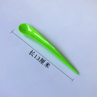 绿色 长13厘米 简装100个 创意弧形勺一次性勺子塑料勺冰淇淋勺试吃勺水滴勺甜品勺奶昔勺