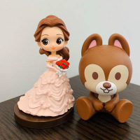 迷你婚纱 /手办无售后 眼镜厂Qposket迪士尼公主系列贝儿公主婚纱迷你坐姿看书petit手办