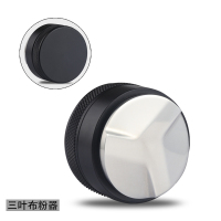 51mm三叶黑色(布粉器) 约240g 意式咖啡布粉器 三浆四桨扫粉器51/53/58mm 马卡龙可调节式压粉器