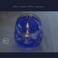 深蓝 origin 无精油高颜值摆件 《蓝莓之夜》fourmeals原创果冻香薰蜡烛杯卧室高级ins小众伴手礼