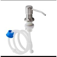 304不锈钢皂液器+延长硅胶管 琉励跳跳好厨房皂液器水槽用清洁洗洁精瓶子按压器不锈钢安踏器