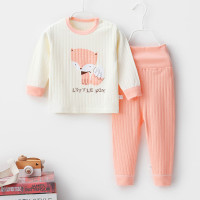 高腰套装粉色狐狸 73码 0-1岁半女宝宝2男婴儿童衣服3内衣套装4秋季6高腰8秋衣裤12个月穿