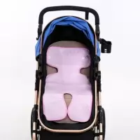 冰丝凉席粉色 婴儿手推车凉席儿童手推车凉席竹炭垫婴儿车夏季宝宝车坐垫通用款
