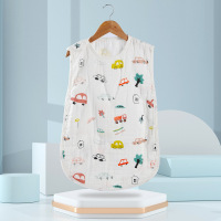 好多车 4层70码小码 宝宝睡袋婴儿夏季薄款纱布背心睡袋儿童空调房防踢被四季通用款