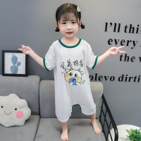 白(冰丝棉) 80cm 儿童连体睡衣夏季薄款 女童冰丝棉睡袋 防踢空调服婴儿宝宝家居服