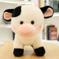 牛圆圆-小奶牛 19厘米-小号 可爱小奶牛公仔毛绒玩具床上玩偶摆件小号安抚娃娃女孩生日礼物