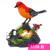 510B-鸟叫款 官方标配 声控感应发光小鸟儿童电动宠物玩具仿真鸟笼会动会叫会说话的鹦鹉