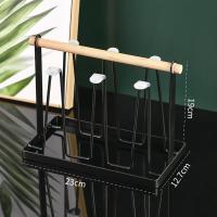 单个黑色杯架 玻璃杯挂架沥水架子置物架杯架子水杯架倒挂收纳倒挂杯子架子茶杯